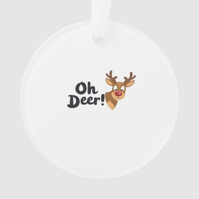 Ornamento Oh Deer Clean Minimal Seeing (Frente)