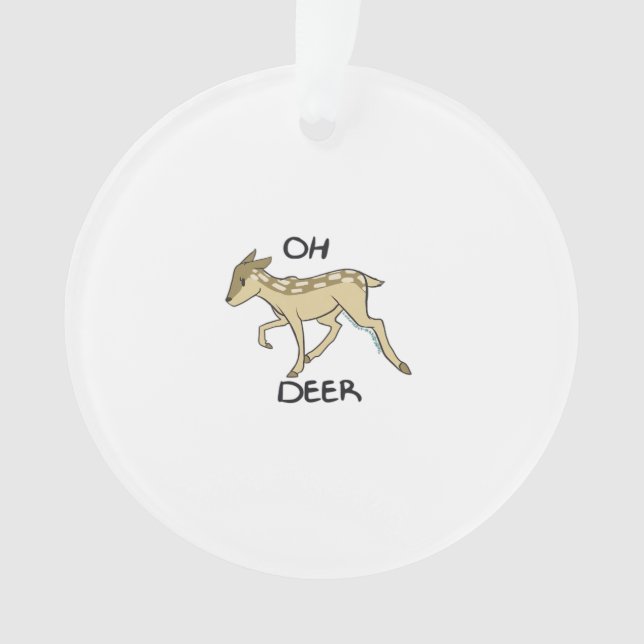 Ornamento Oh Deer Elegant Timeless Style Acrylic Ornament (Frente)