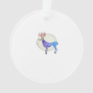 Ornamento Oh Deer Estilo Gráfico Limpo