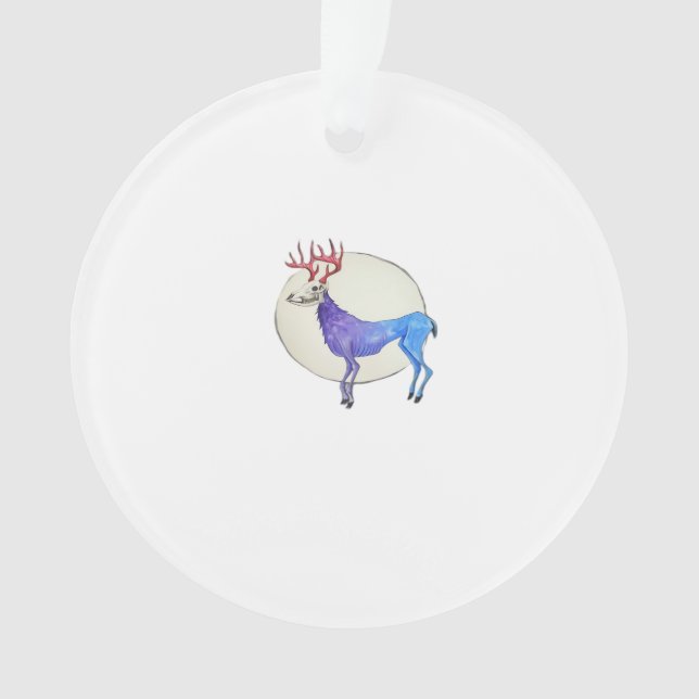 Ornamento Oh Deer Estilo Gráfico Limpo (Frente)