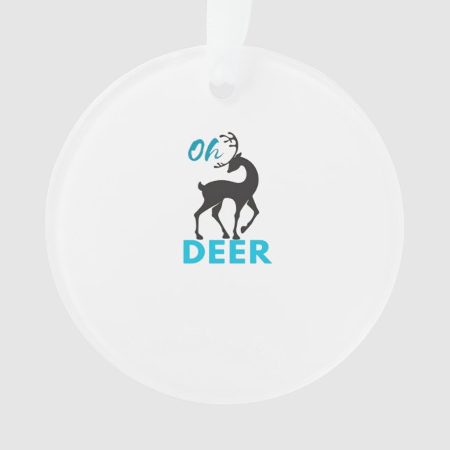 Ornamento Oh Deer Minimal Design (Frente)