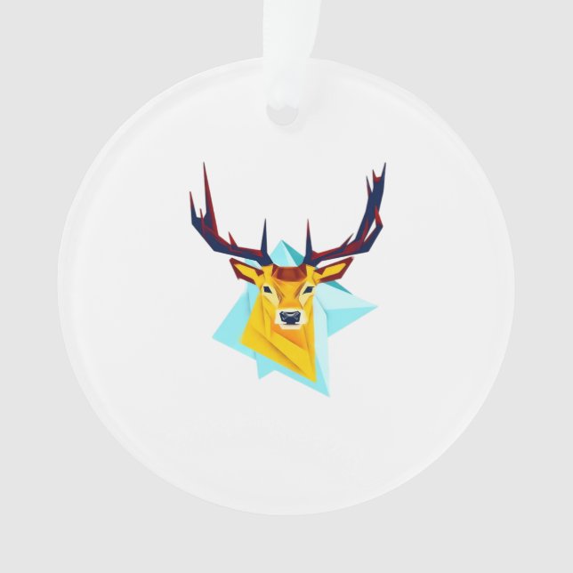 Ornamento Oh Deer Minimal Rustic Style Acrylic Ornament (Frente)