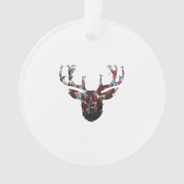 Ornamento Oh Deer Minimal Style Acrylic Ornament (Frente)