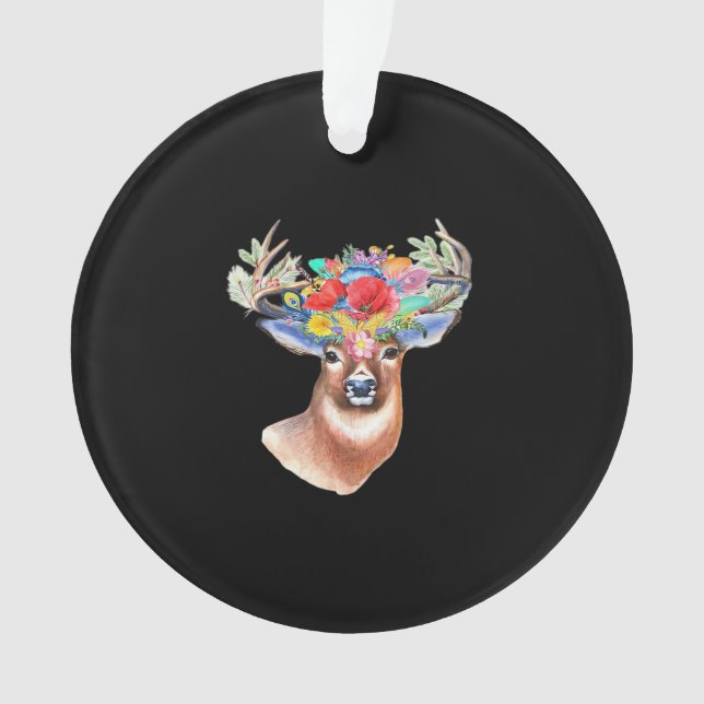Ornamento Oh Deer Modern Artistic Style Acrylic Ornament (Frente)