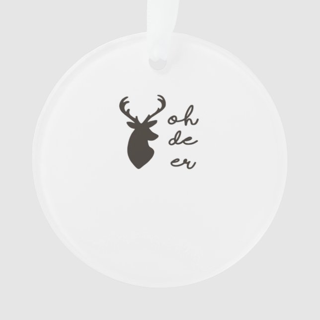 Ornamento Oh Deer Modern Graphic Style Acrylic Ornament (Frente)