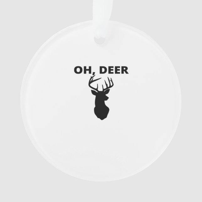 Ornamento Oh Deer Oh Dear Whimsical Art StylAcrylic Ornament (Frente)