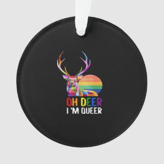 Ornamento Oh Deer Queer Minimal Modern StyleAcrylic Ornament