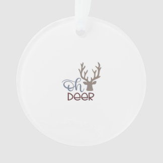 Ornamento Oh Deer Retro Classic Design Acrylic Ornament