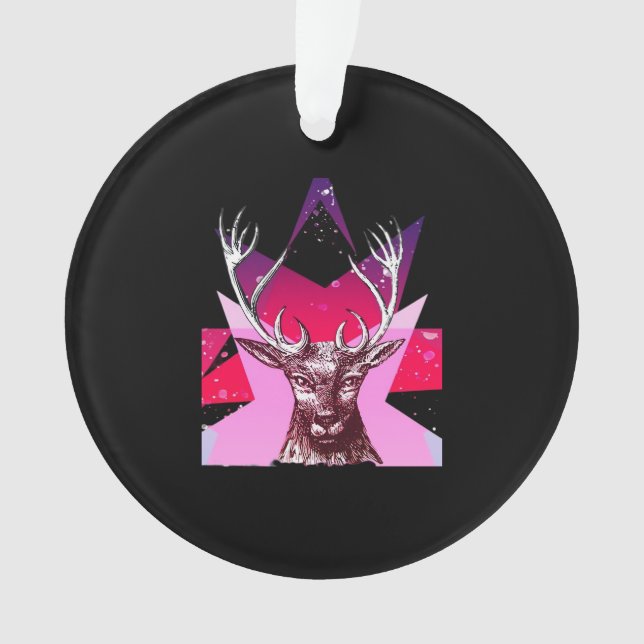 Ornamento Oh Deer Whimsical Creative Design (Frente)