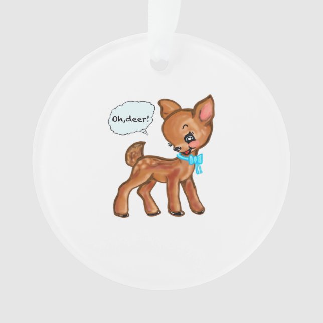 Ornamento Oh Deer Whimsical Forest Vibe (Frente)