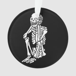 Ornamento Oh Meu Esqueleto Descansando Sua Cabeça em um