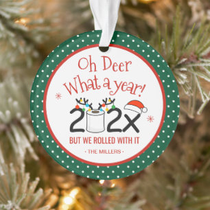Ornamento Oh Veado Que Papel De Banheiro Engraçado De Um Ano