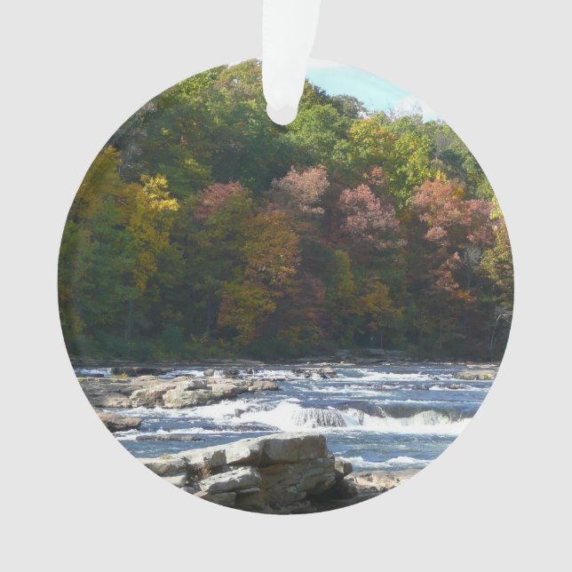 Ornamento Ohiopyle River Rapids in Fall Pennsylvania Autumn (Frente)