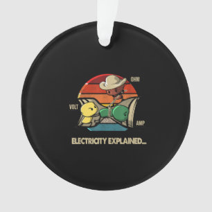 Ornamento Ohm Volt Amp Electricity Explicou Eletricidade