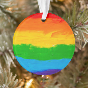 Ornamento Óleo tinta arco-íris cores Gay LGBT