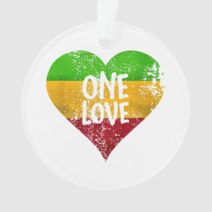 Ornamento One Love Rastafari T Shirt Jamaica Retro Vintage G