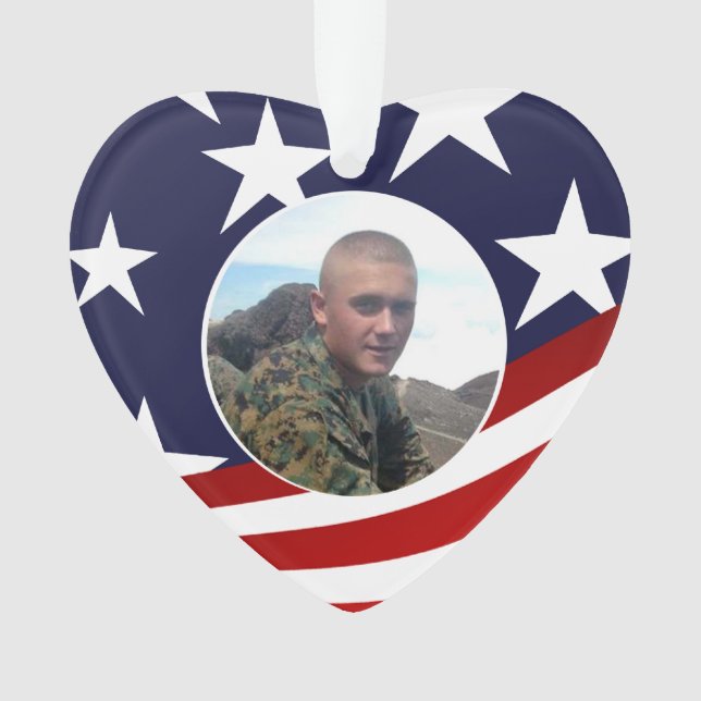 Ornamento Oração Militar com Foto (Frente)