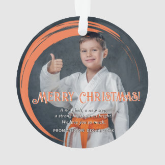 Ornamento Orange Belt Judo Promotion Christmas Ornament 