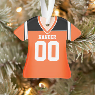 Ornamento Orange/Black/White Football Jersey