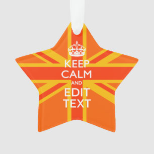 Ornamento Orange Union Jack British Flag Swag