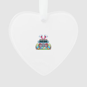 Ornamento Orelhas de Coelho de Páscoa do Caminhão de Bombeir