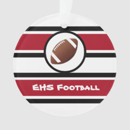 Ornamento Organização Personalizada de Futebol Vermelho e Ne