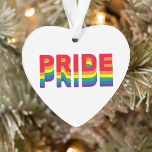 Ornamento Orgulho arco-íris cores gay lgbtq coração
