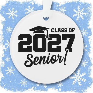 Ornamento Orgulho da Turma de Formatura de 2027 Turma Sênior