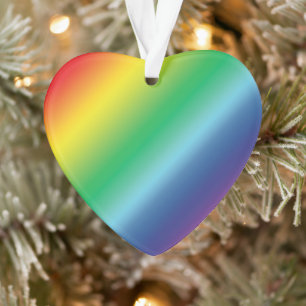 Ornamento Orgulho de cores arco-íris padrão lgbtq lgbt Natal
