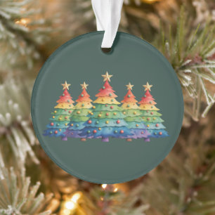 Ornamento Orgulho de Natal Arco-íris LGBTQ Direitos Iguais G