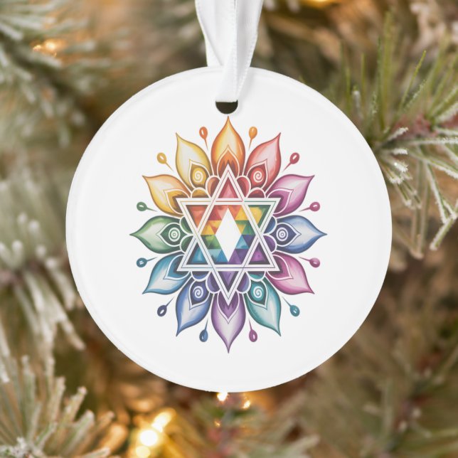Ornamento Orgulho Gay Arco-íris LGBT (Árvore)