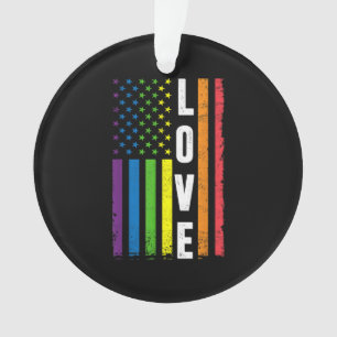 Ornamento Orgulho gay Homens Presentes Mulheres LGBT Bandeir