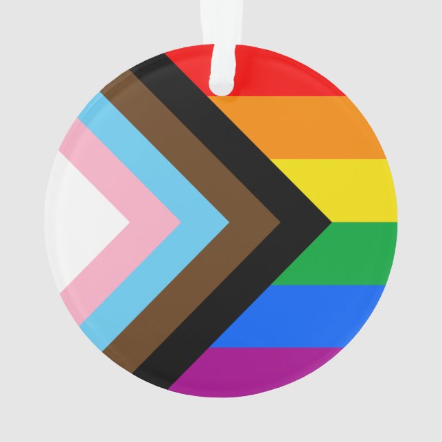 Ornamento Orgulho Progressivo LGBTQ+ (Verso)