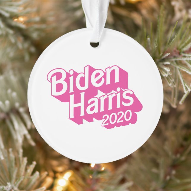 Ornamento Orgulho Rosa Biden Harris 2020 (Árvore)