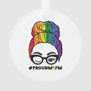 Ornamento Orgulhosa Mãe Coque de Cabelo Desgrenhado Bandeira