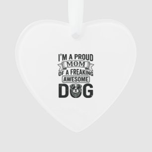 Ornamento Orgulhosa Mãe de Cachorro Desenho Vetorial de Grav