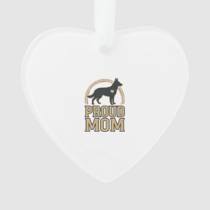 Ornamento Orgulhosa Mãe Silhueta de Cachorro Design Vetorial
