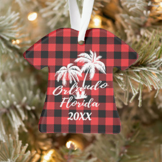 Ornamento Orlando Florida Palm Trees Beach Personalizado