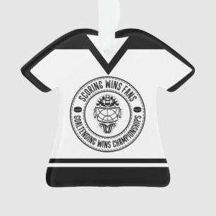 Ornamento Ornament de Goalie de Hockey de Nome & Número Jers
