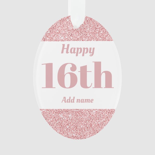 Ornamento Ornament de presente de aniversário personalizado  (Frente)