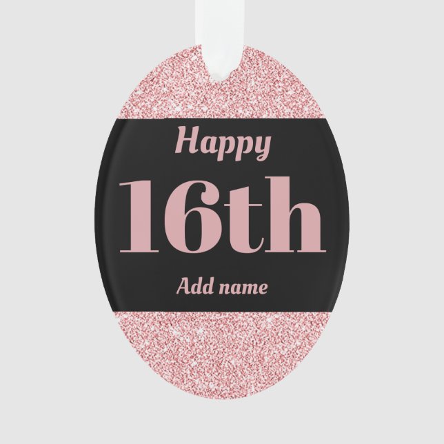 Ornamento Ornament de presente de aniversário personalizado  (Frente)