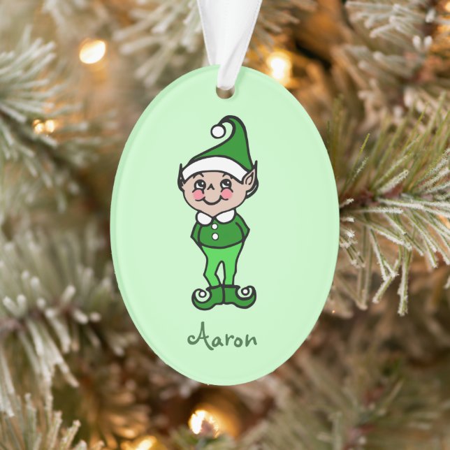 Ornamento Ornament Elf de Natal Personalizado (Árvore)