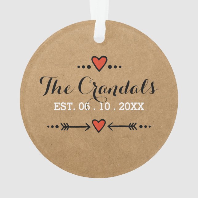 Ornamento Ornament Pink Heart Arrows - Casamento - (Verso)