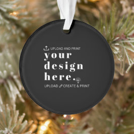 Ornamento Ornament Seu Design Upload Acrylic Round