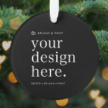 Ornamento Ornament Seu Design Upload Acrylic Round<br><div class="desc">Um modelo personalizado fácil de usar que permite que você carregue seu próprio trabalho de arte a partir do seu dispositivo! Personalize ainda mais no Zazzle com imagens e texto ou carregue qualquer arquivo trabalho de arte (como sua própria criação no Photoshop ou Canva)! As possibilidades são infindáveis para qualquer...</div>