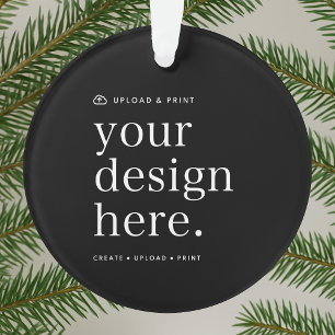 Ornamento Ornament Seu Design Upload Acrylic Round