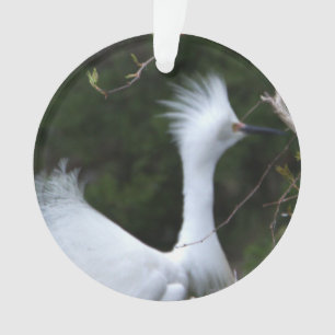 Ornamento Ornament Snowy Egret
