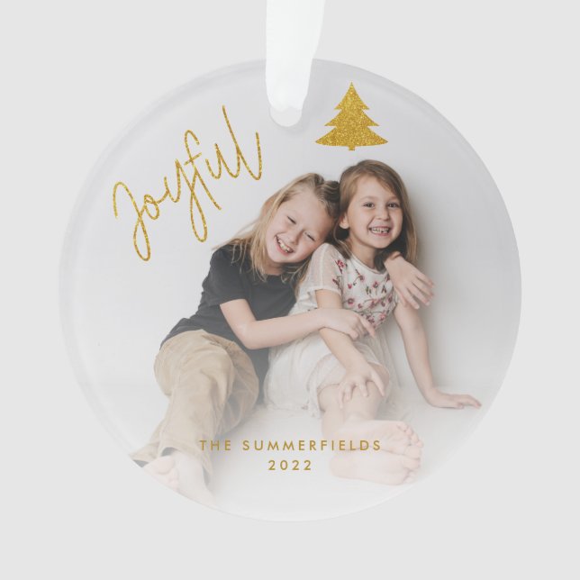 Ornamento Ortografia de Natal Feliz (Frente)