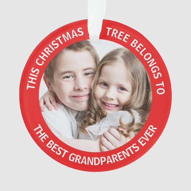 Ornamento Os Melhores Avós Já Viram Foto Da Árvore De Natal  (Frente)