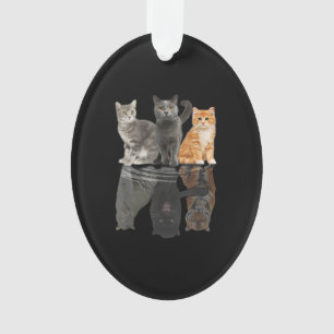 Ornamento os reflexos espelham o presente de tigre cheetah